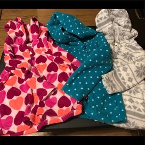 Girls Fleece zip up hoodies